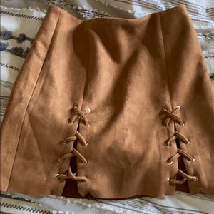 Forever 21 Brown Lace up Skirt with tags